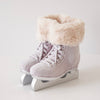 Fuzzy Pink Ice Skates Planter | Faux Fur Trim