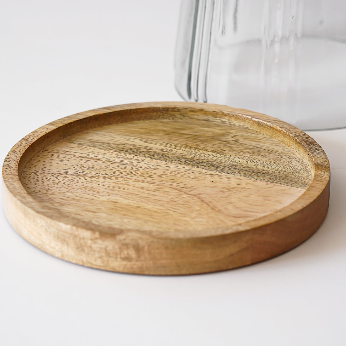 Capella Glass Cloche with Wood Base