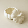 Off White Pumpkin Container with Lid