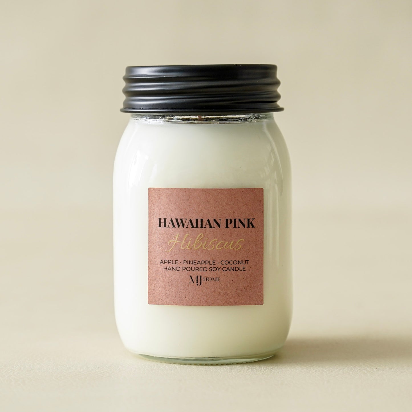 Hawaiian Pink Hibiscus Soy Candle | Mason Jar