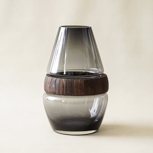 Matilda Glass & Wood Vase
