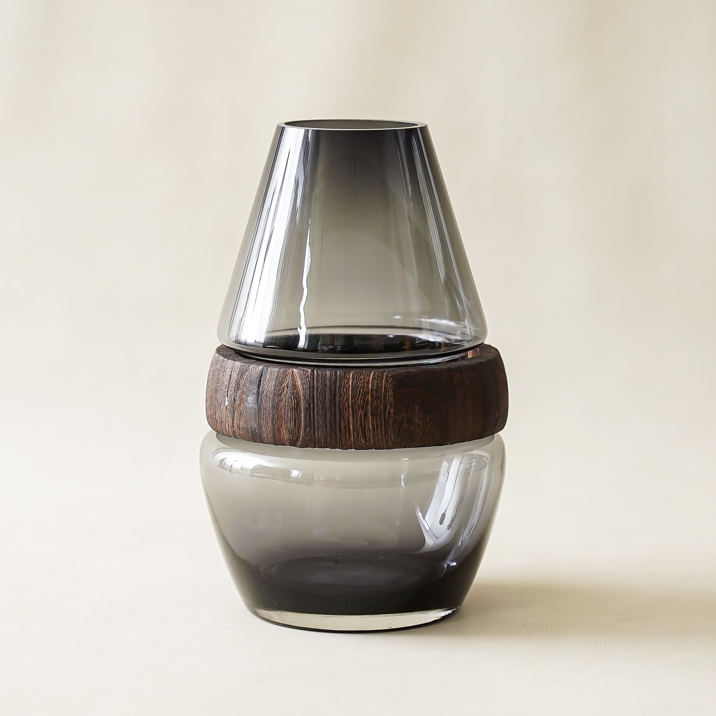 Matilda Glass & Wood Vase