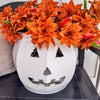 White Jack O' Lantern with Lid