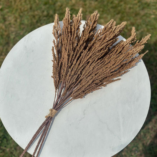Neutral Mini Berries Bunch | Sand Faux Stems