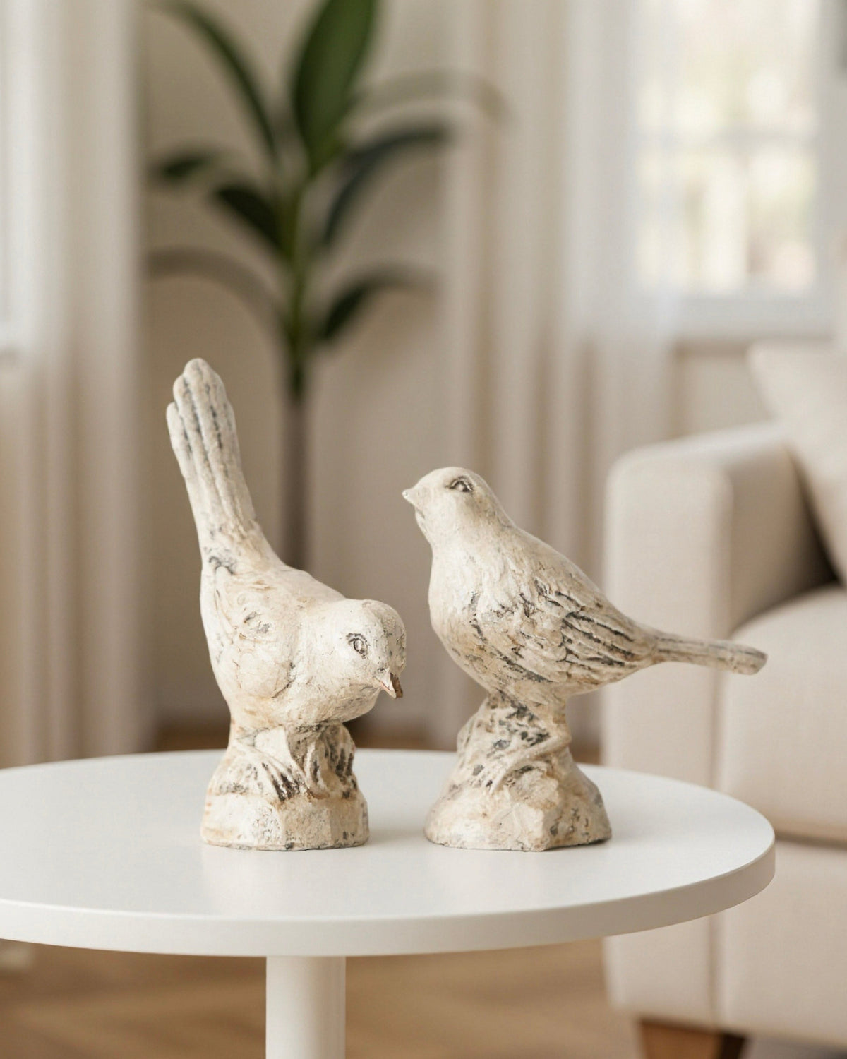 Antique Stone-Look Bird Set
