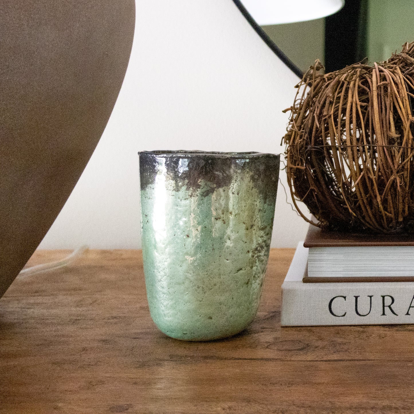 Vintage Glass Votive Candle Holder
