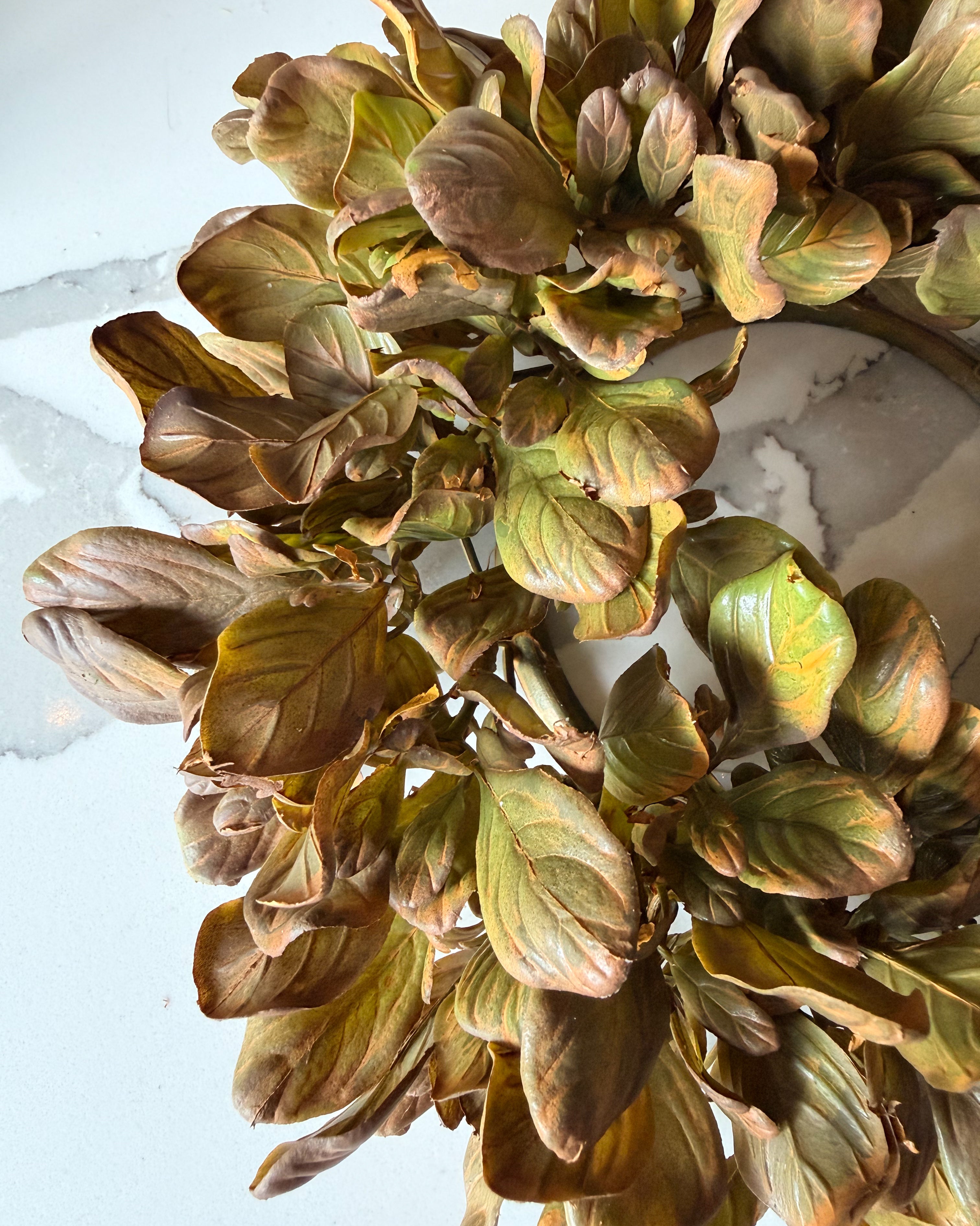 Golden Meadow Leaf Candle Ring