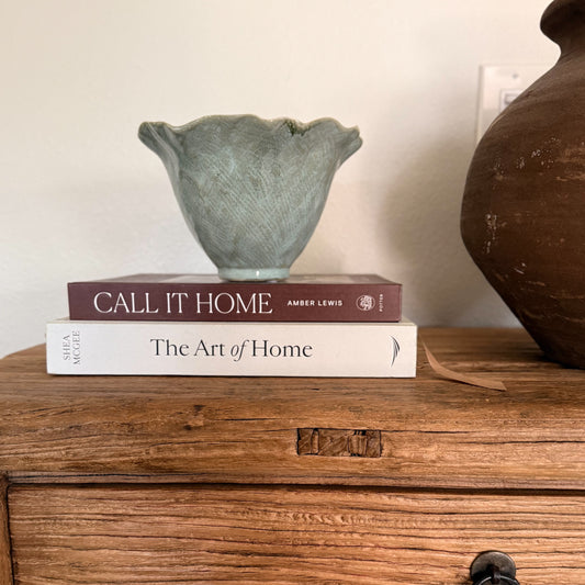 Ruffle Sage Decorative Bowl | Large