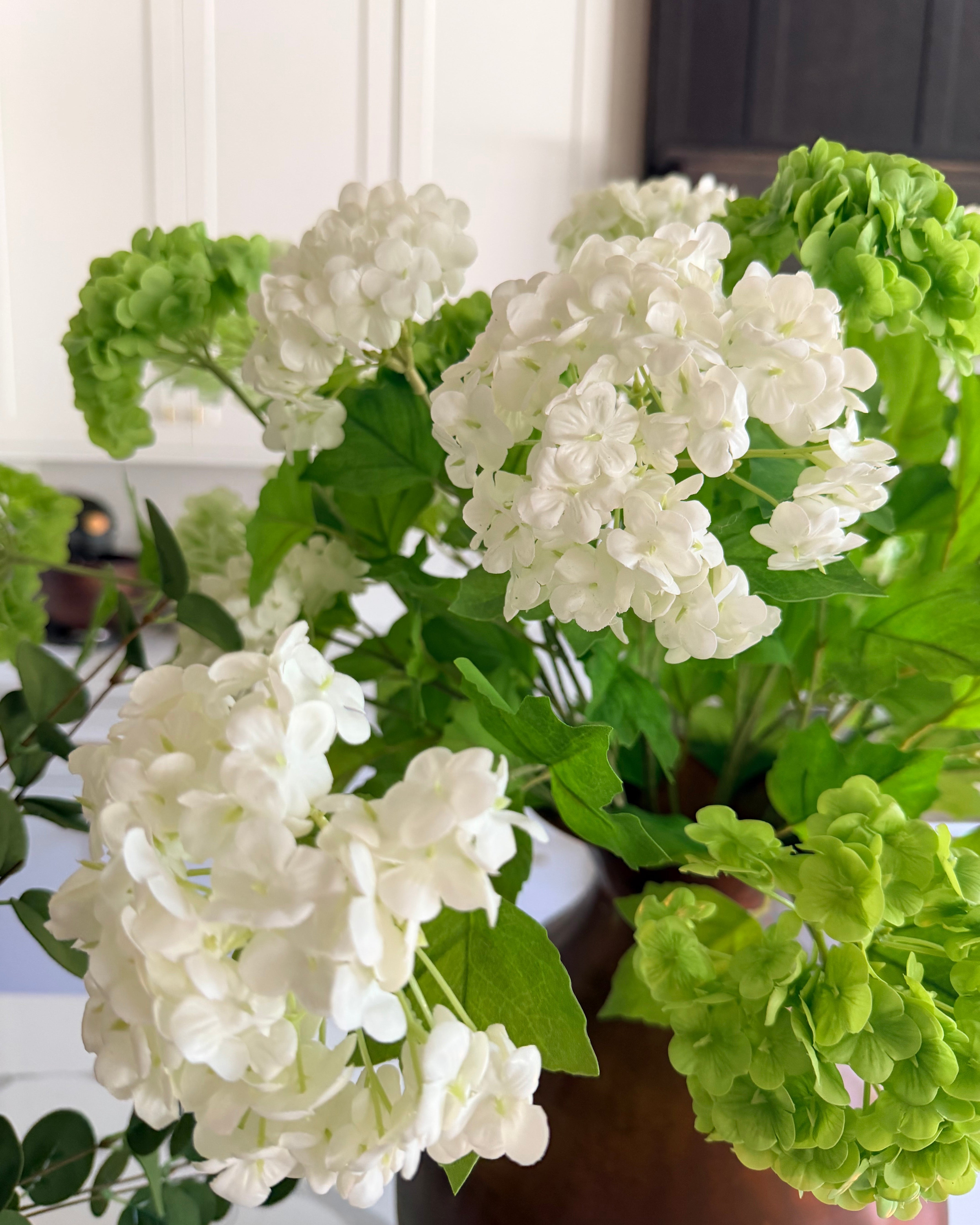 Real Touch White Snowball Hydrangea