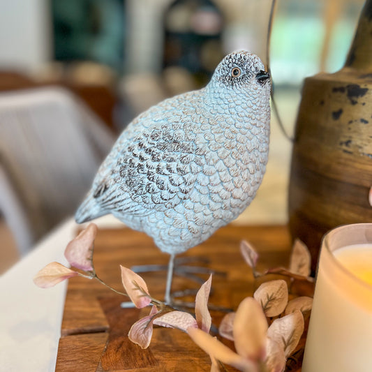 Quail with Metal Feet