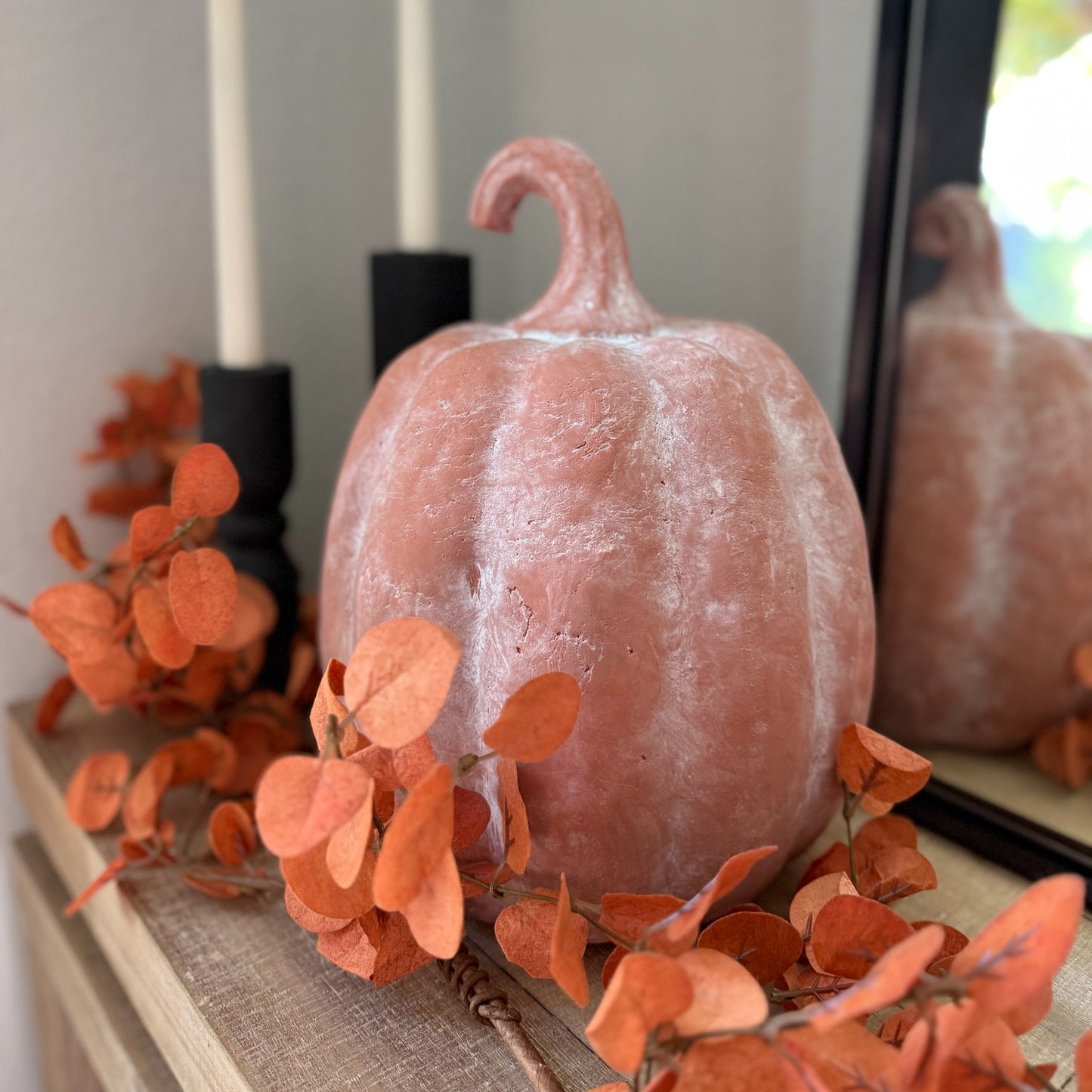 Whitewashed Terracotta Pumpkin