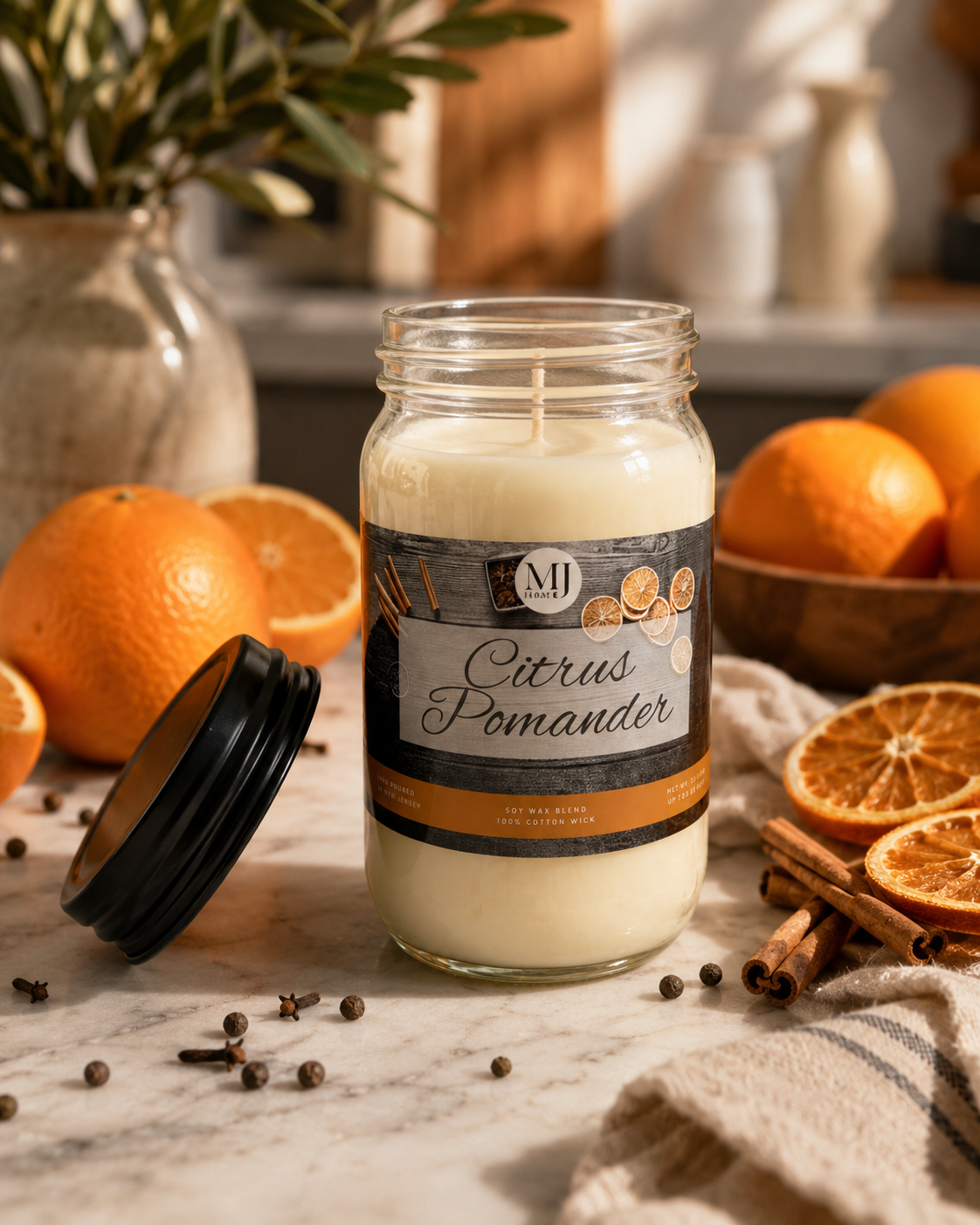 Citrus Pomander | Mason Jar Candle