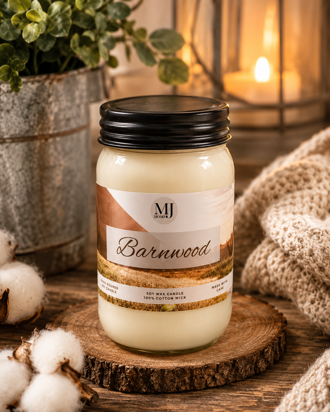 Barn Wood | Mason Jar Candle