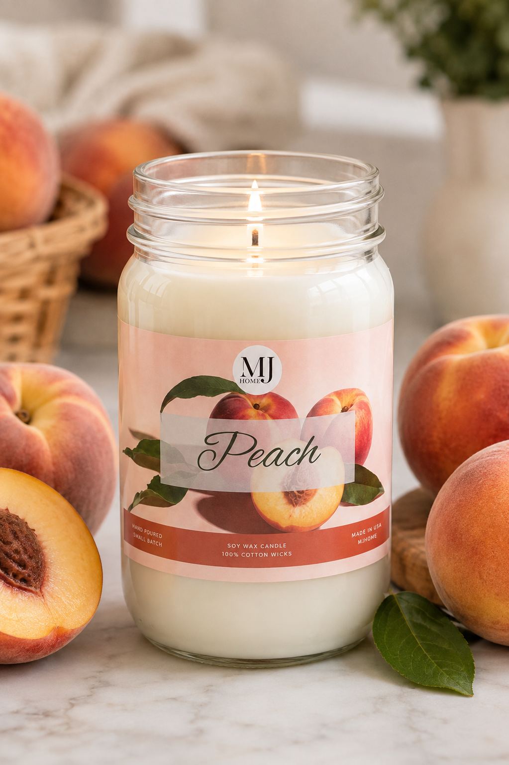 Peach | Mason Jar Candle