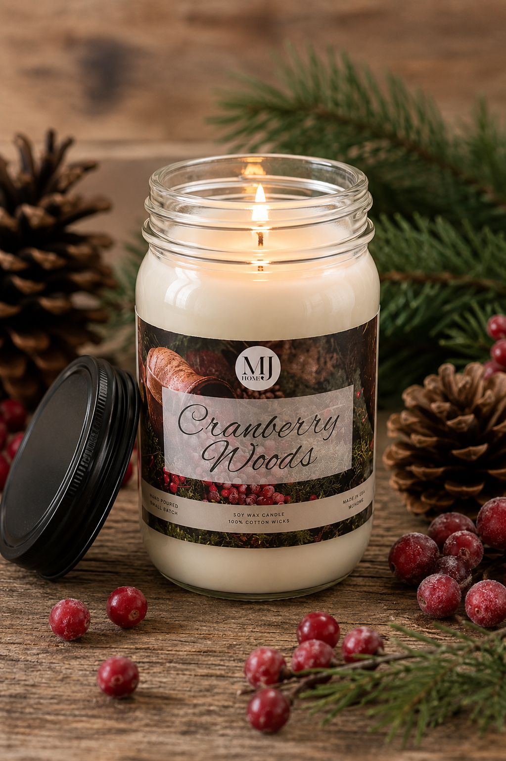 Cranberry Woods | Mason Jar Candle