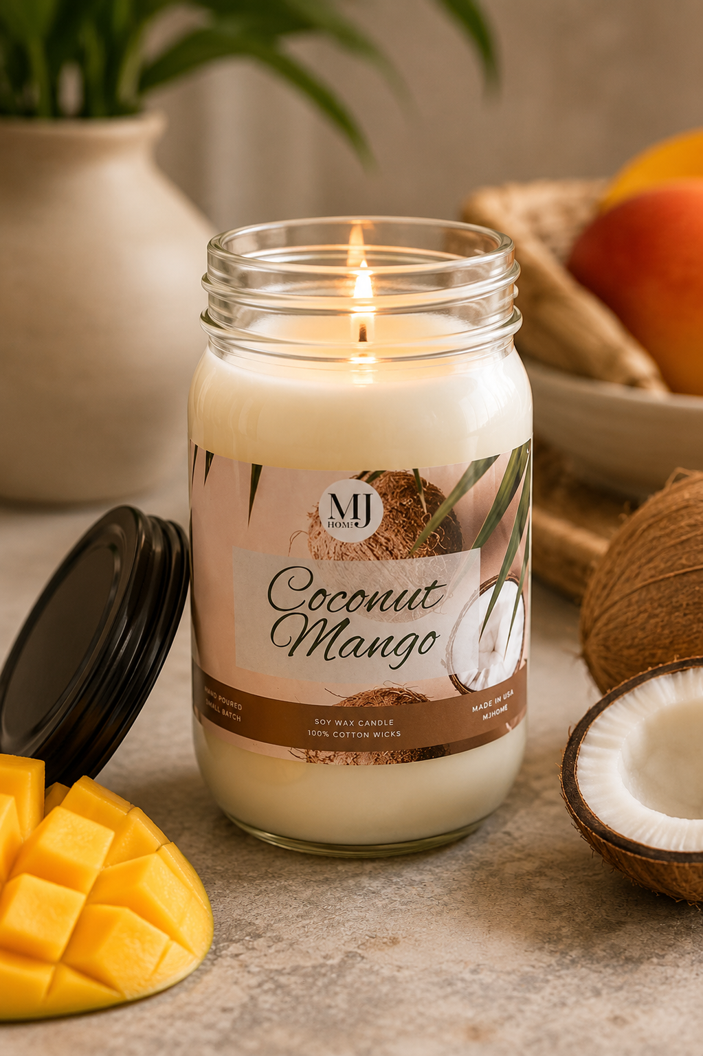 Coconut Mango | Mason Jar Candle