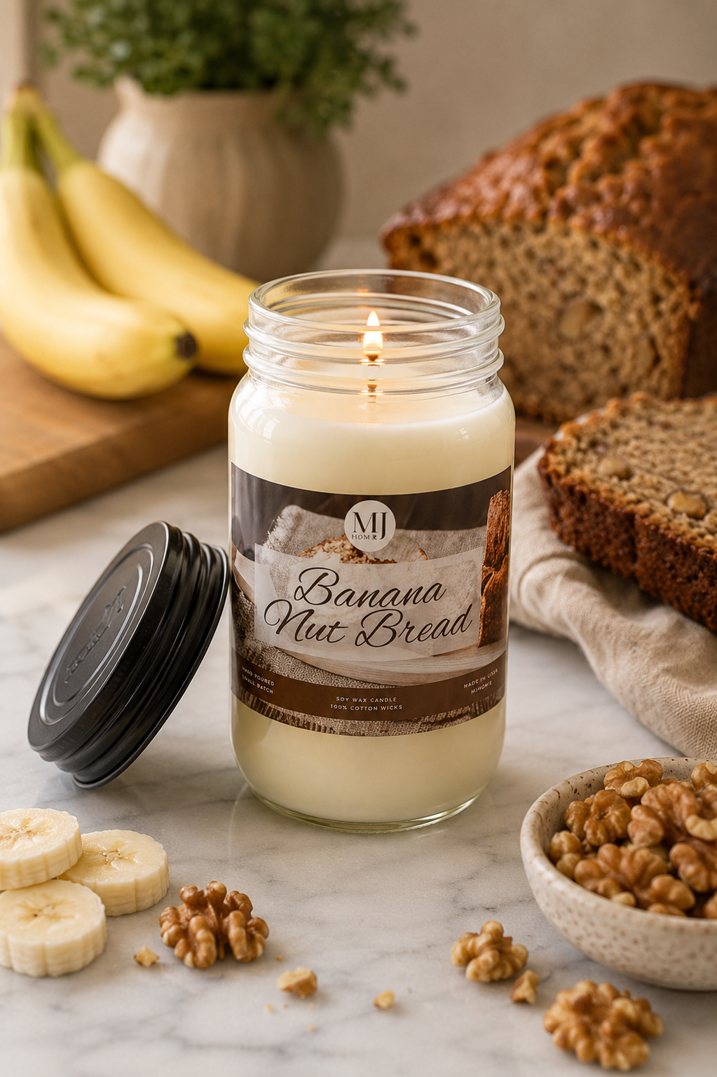 Banana Nut Bread | Mason Jar Candle