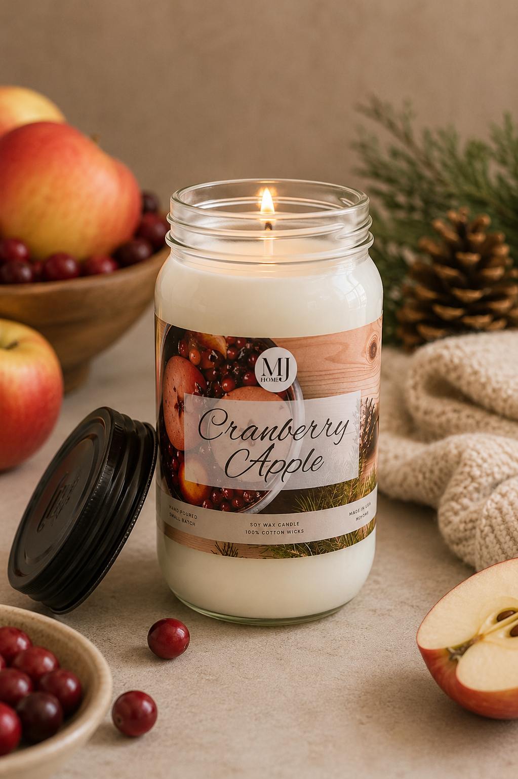 Cranberry Apple | Mason Jar Candle