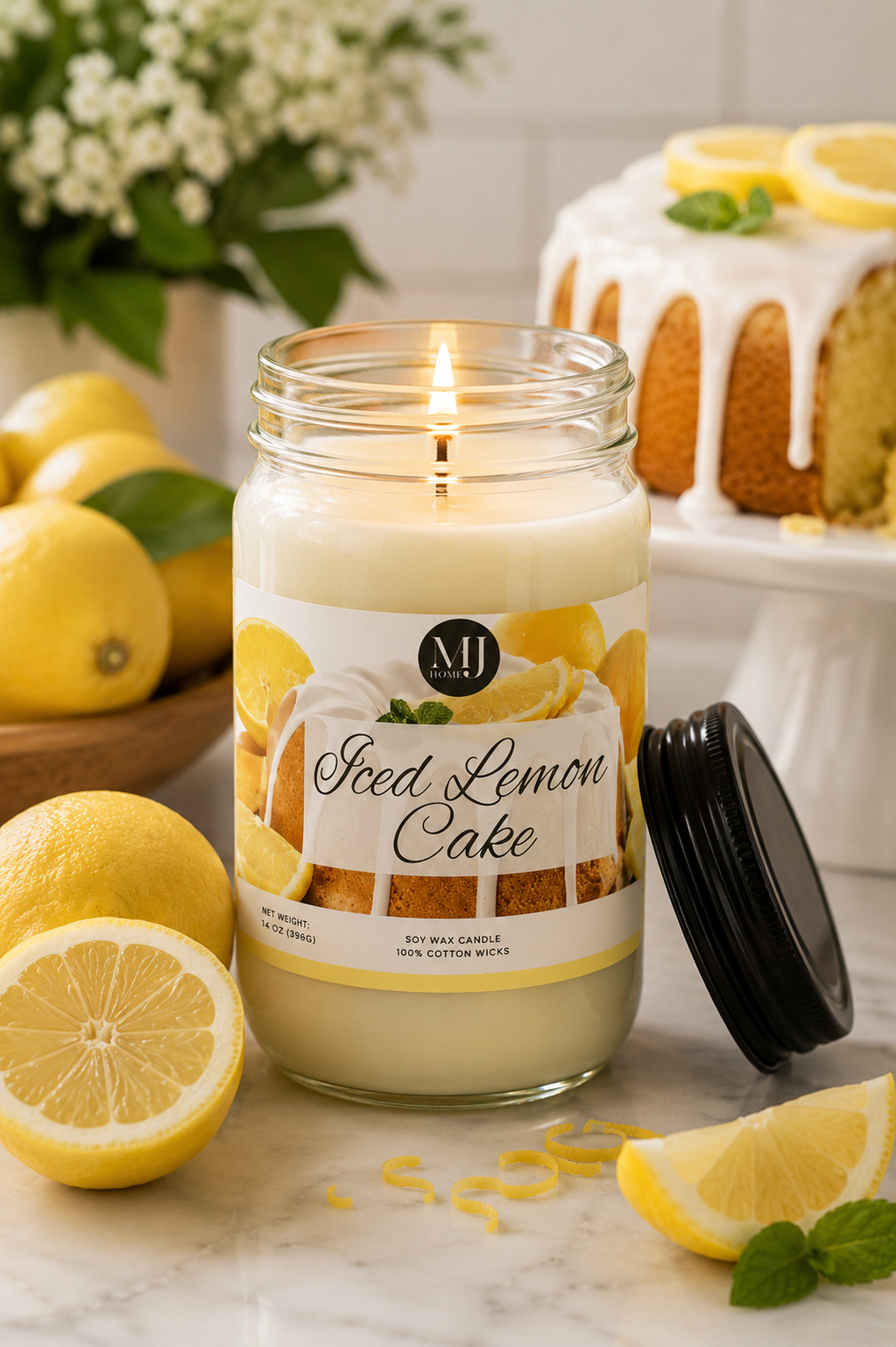 Iced Lemon Cake | Mason Jar Candle
