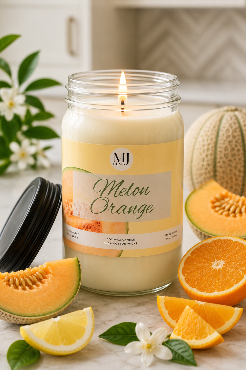 Melon Orange | Mason Jar Candle
