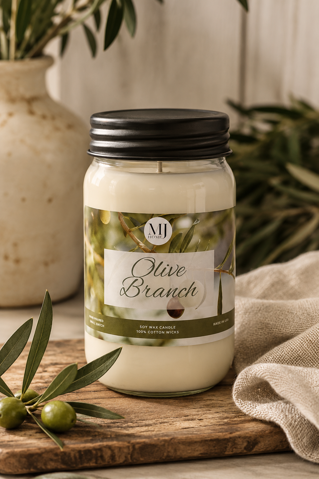 Olive Branch | Mason Jar Candle