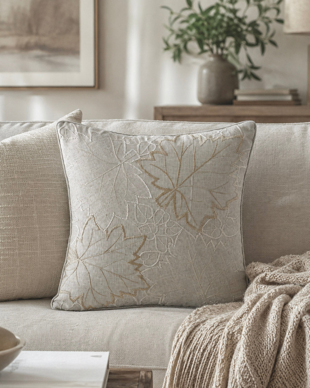 Leaf Cutout Pillow