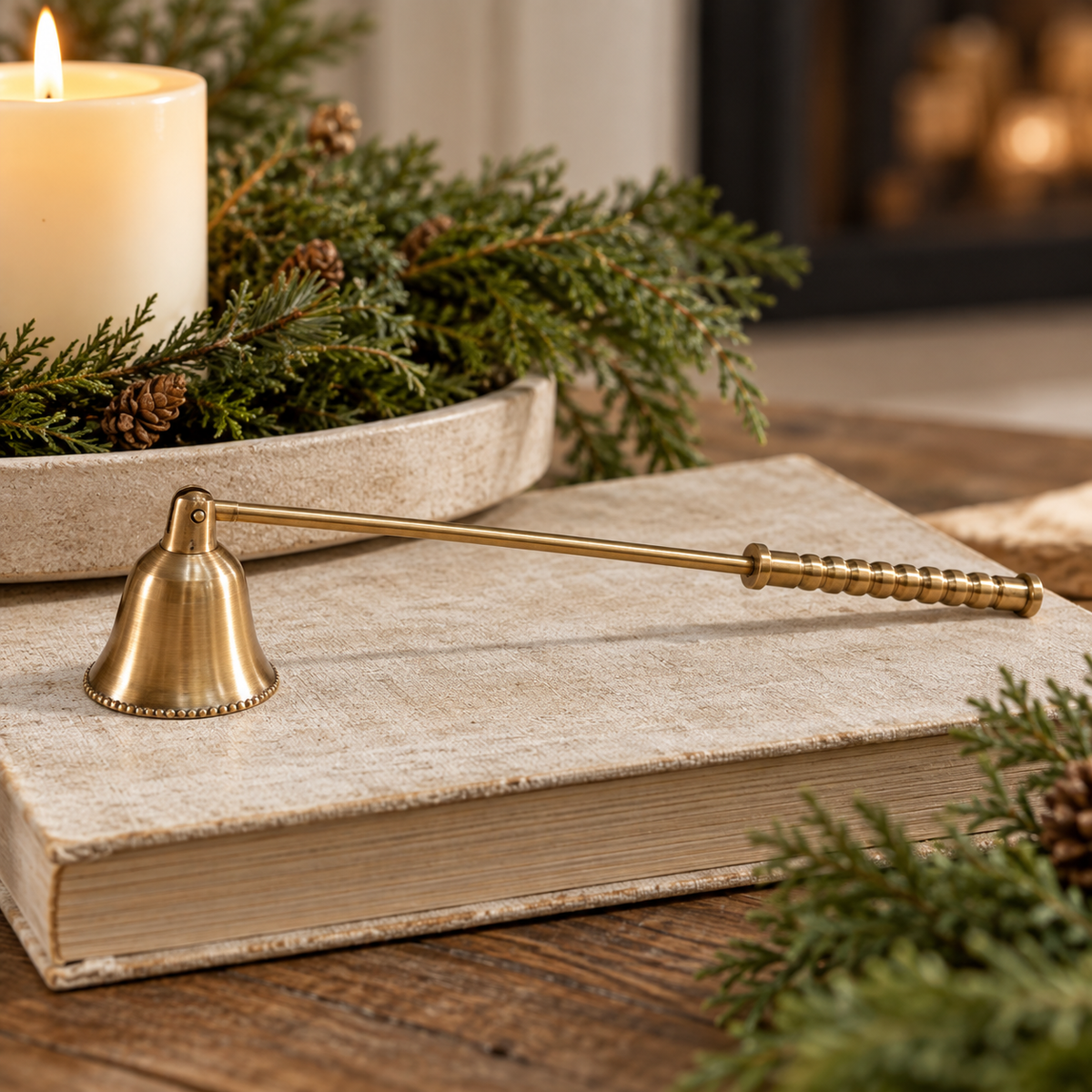 Antique Brass Candle Snuffer