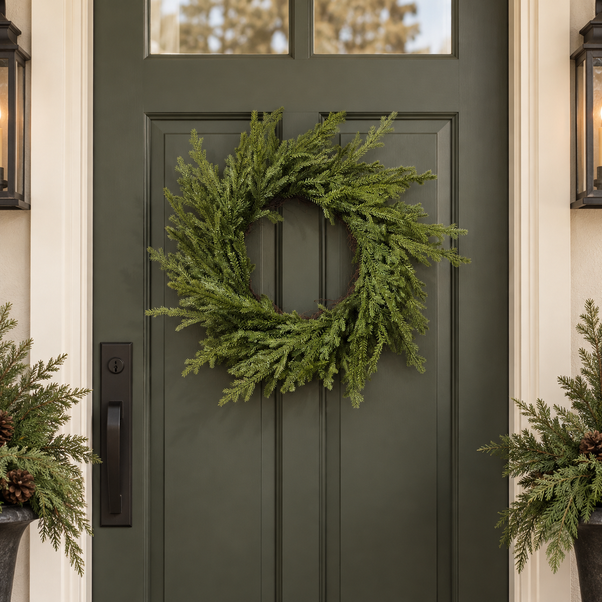 Real Touch Woodland Pine Wreath