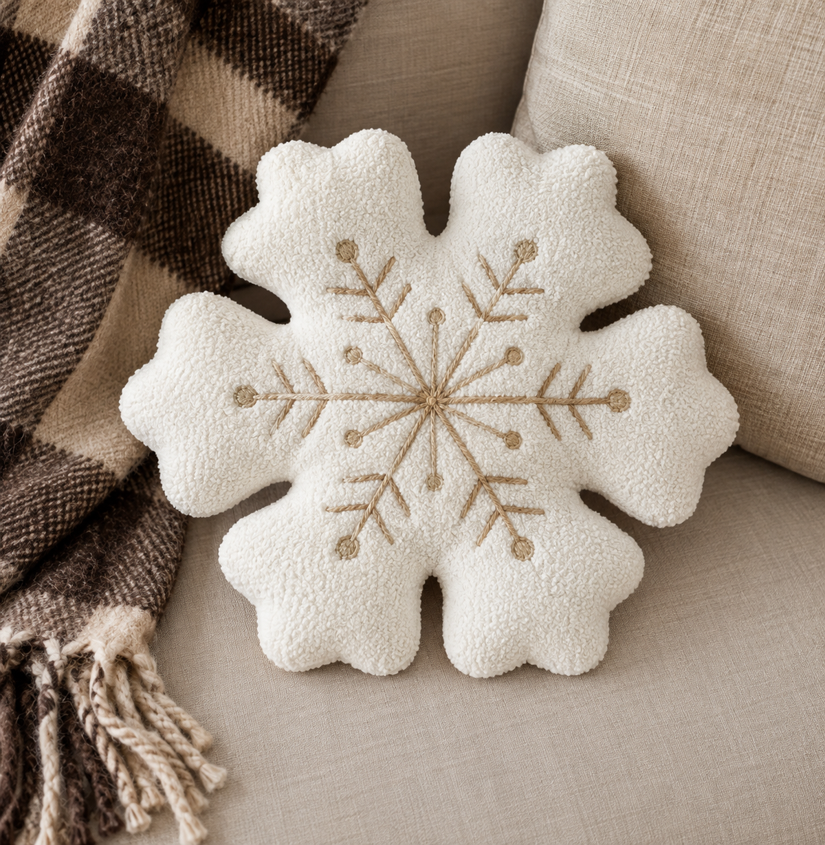 Snowflake Decorative Pillow
