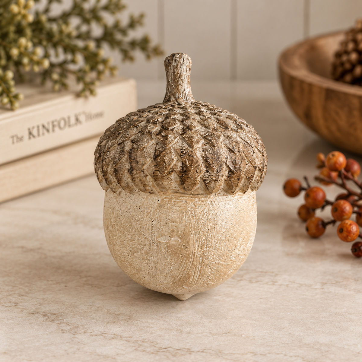Weathered Ivory Acorn
