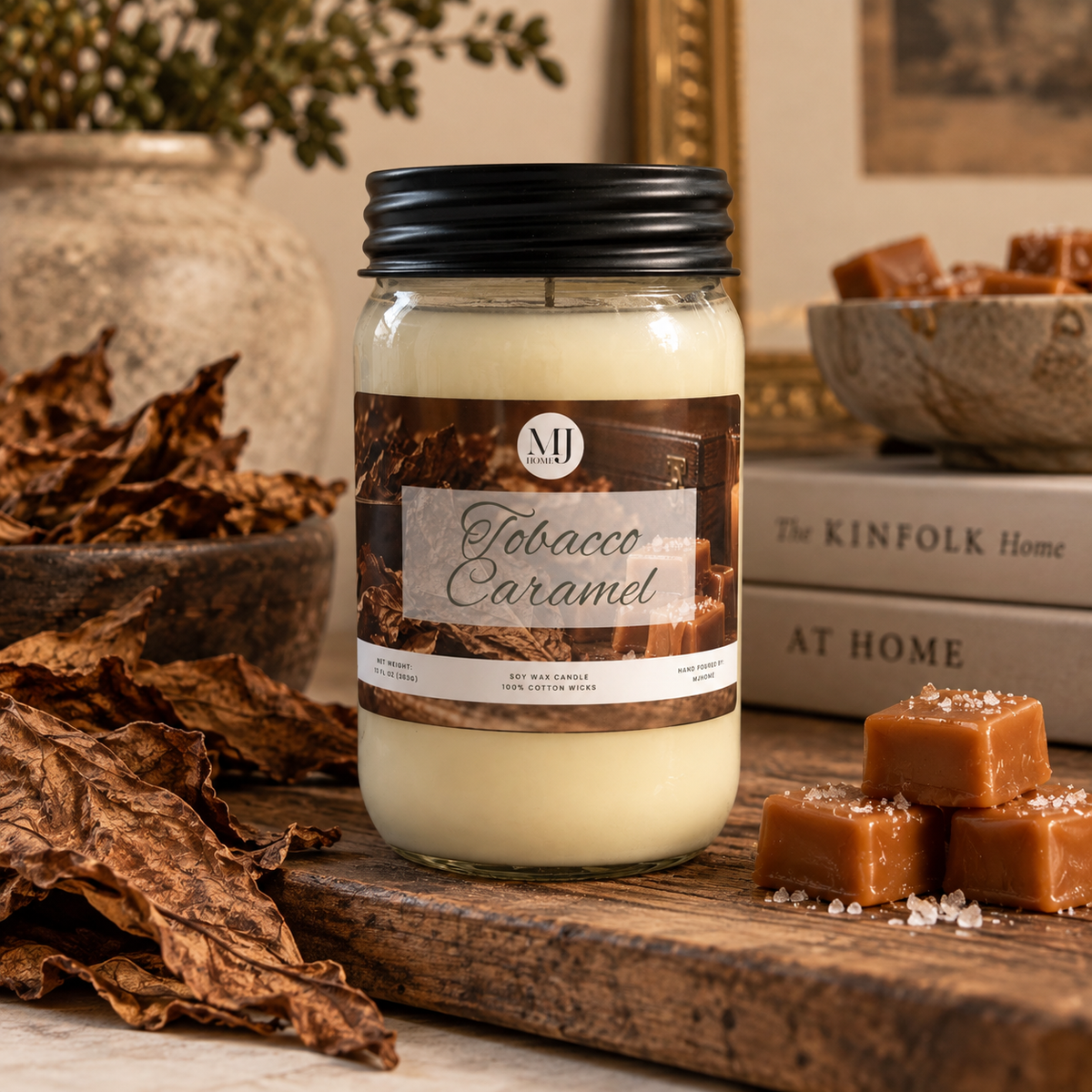 Tobacco Caramel | Mason Jar Candle