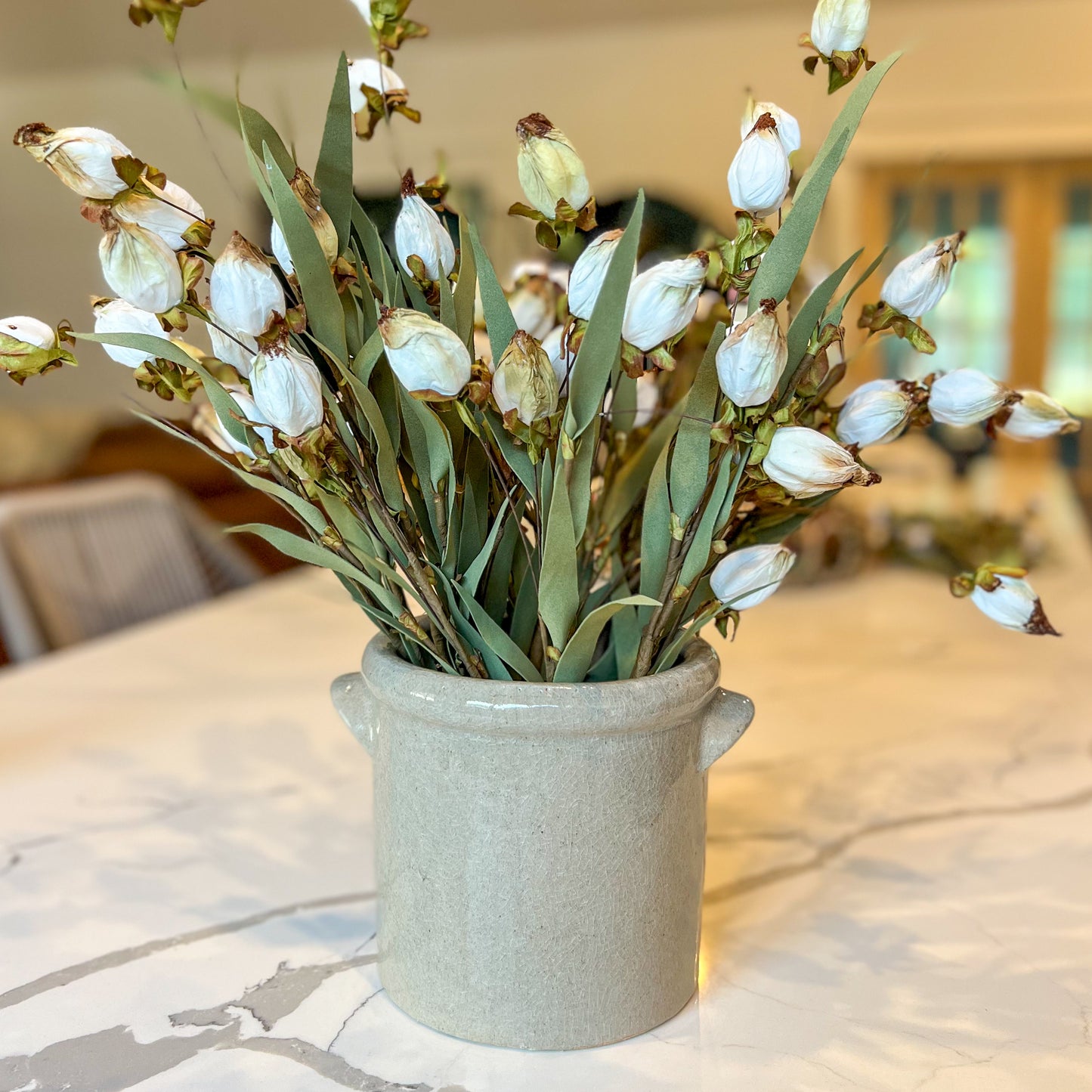 Lantern Bud Layering Stem | Cream Faux Fall Floral