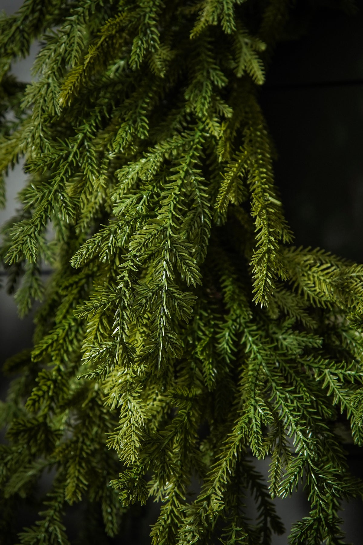 Soft-Touch Cascading Evergreen Wreath