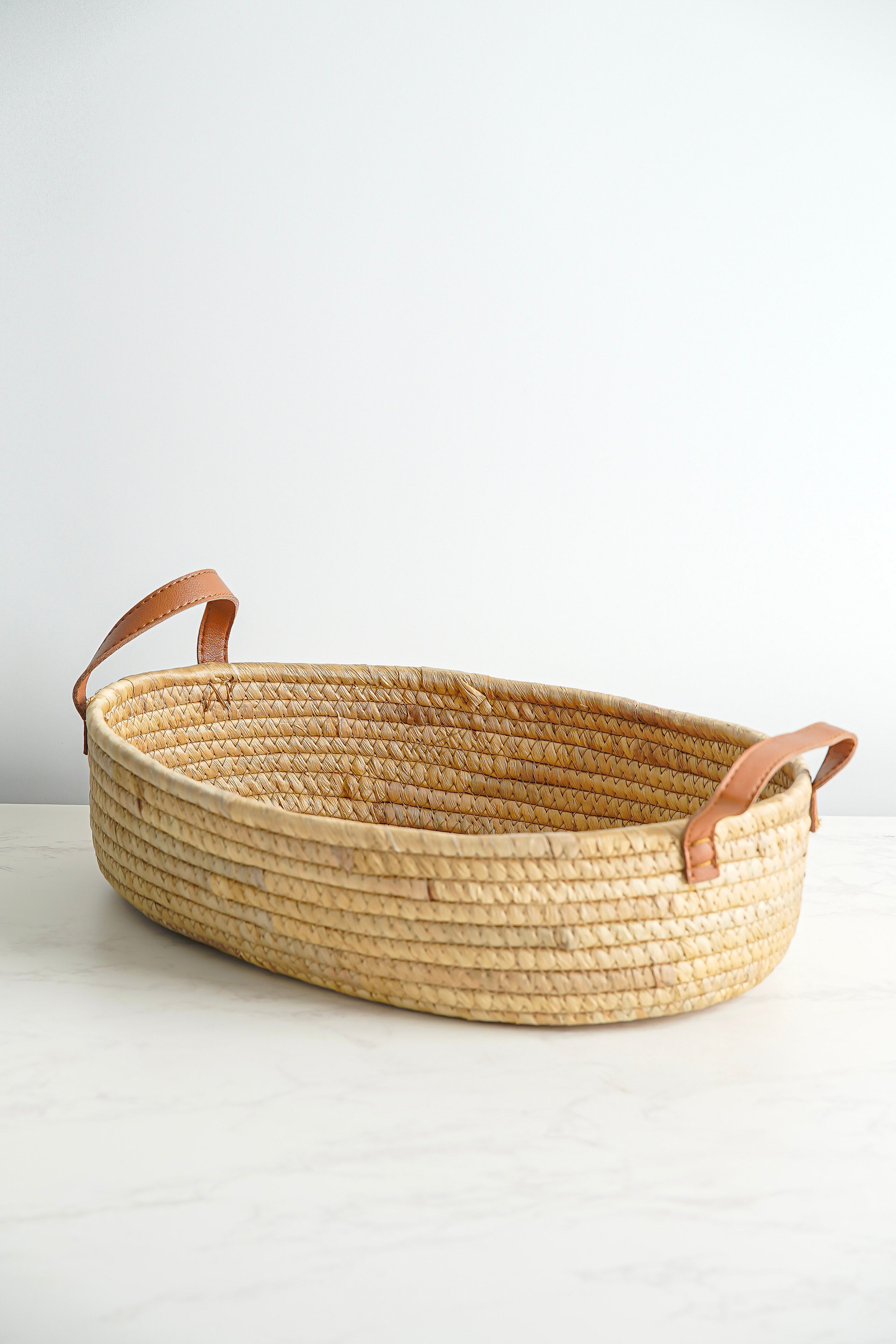 Oval Hand-Woven Seagrass Basket