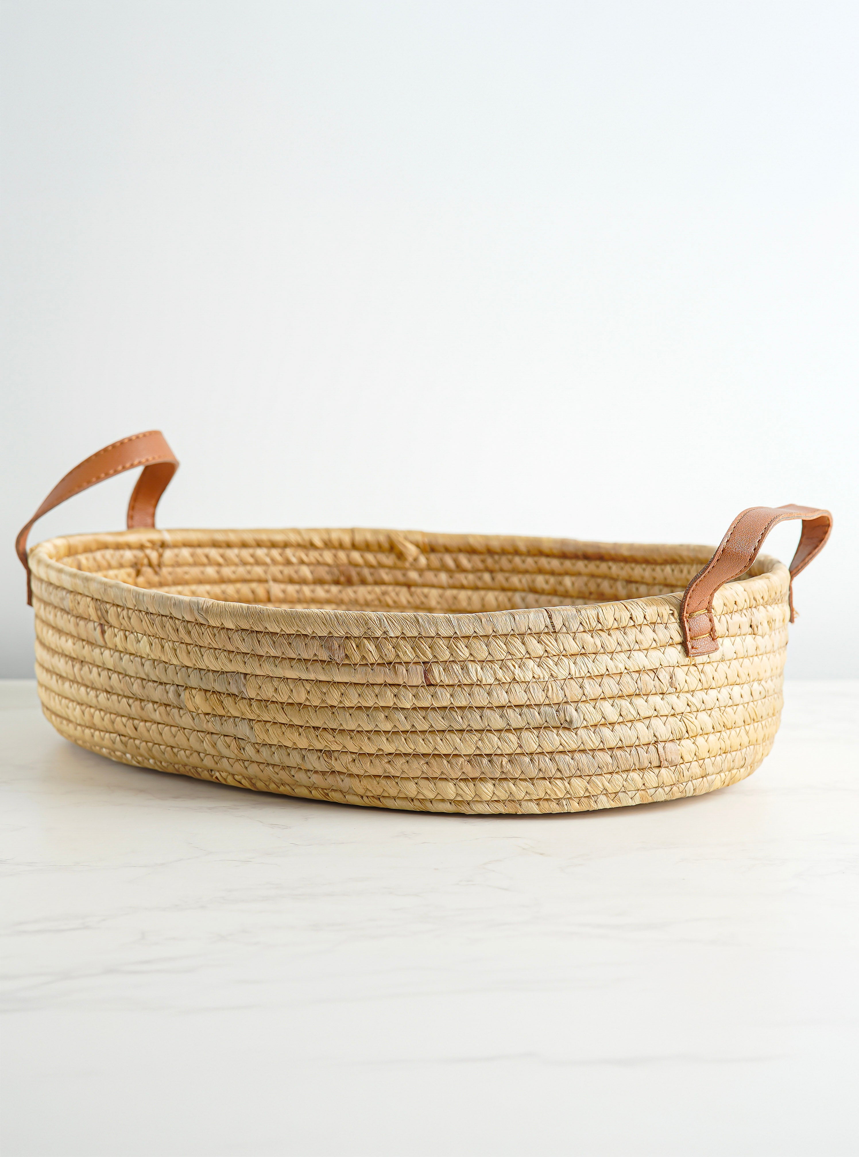 Oval Hand-Woven Seagrass Basket