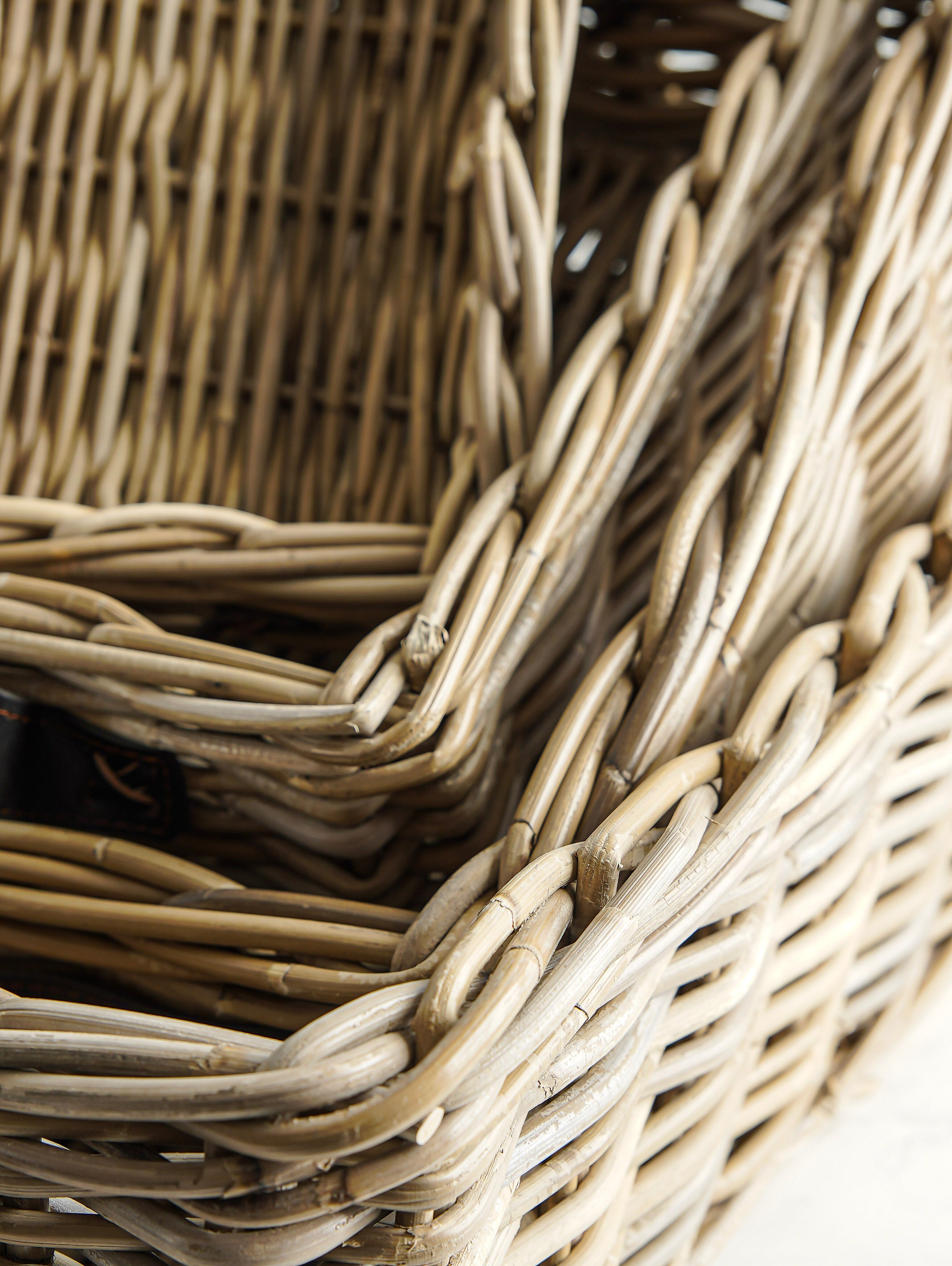 Hand-Woven Rattan Basket