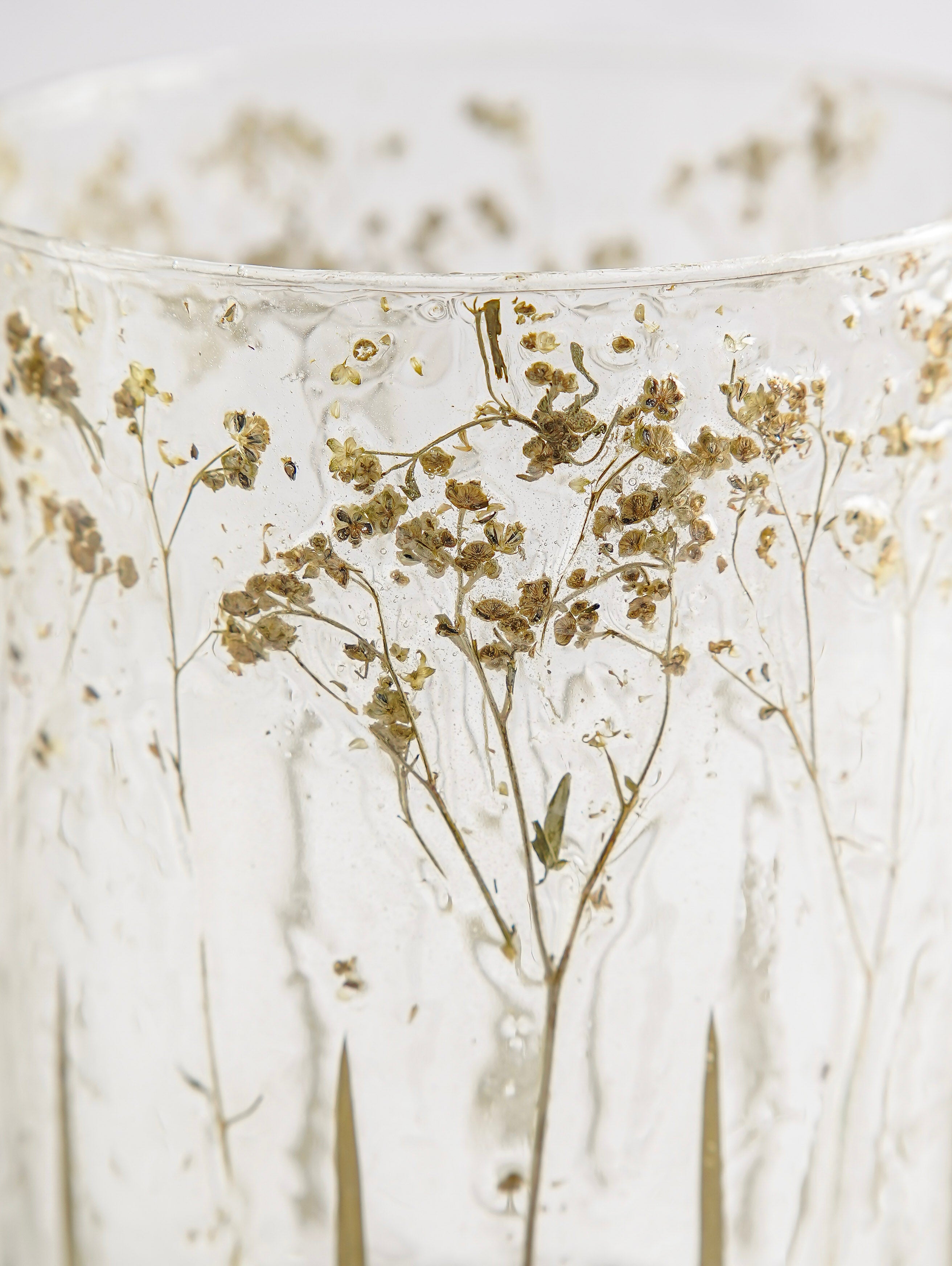 Pressed Babies Breath Jar | Large