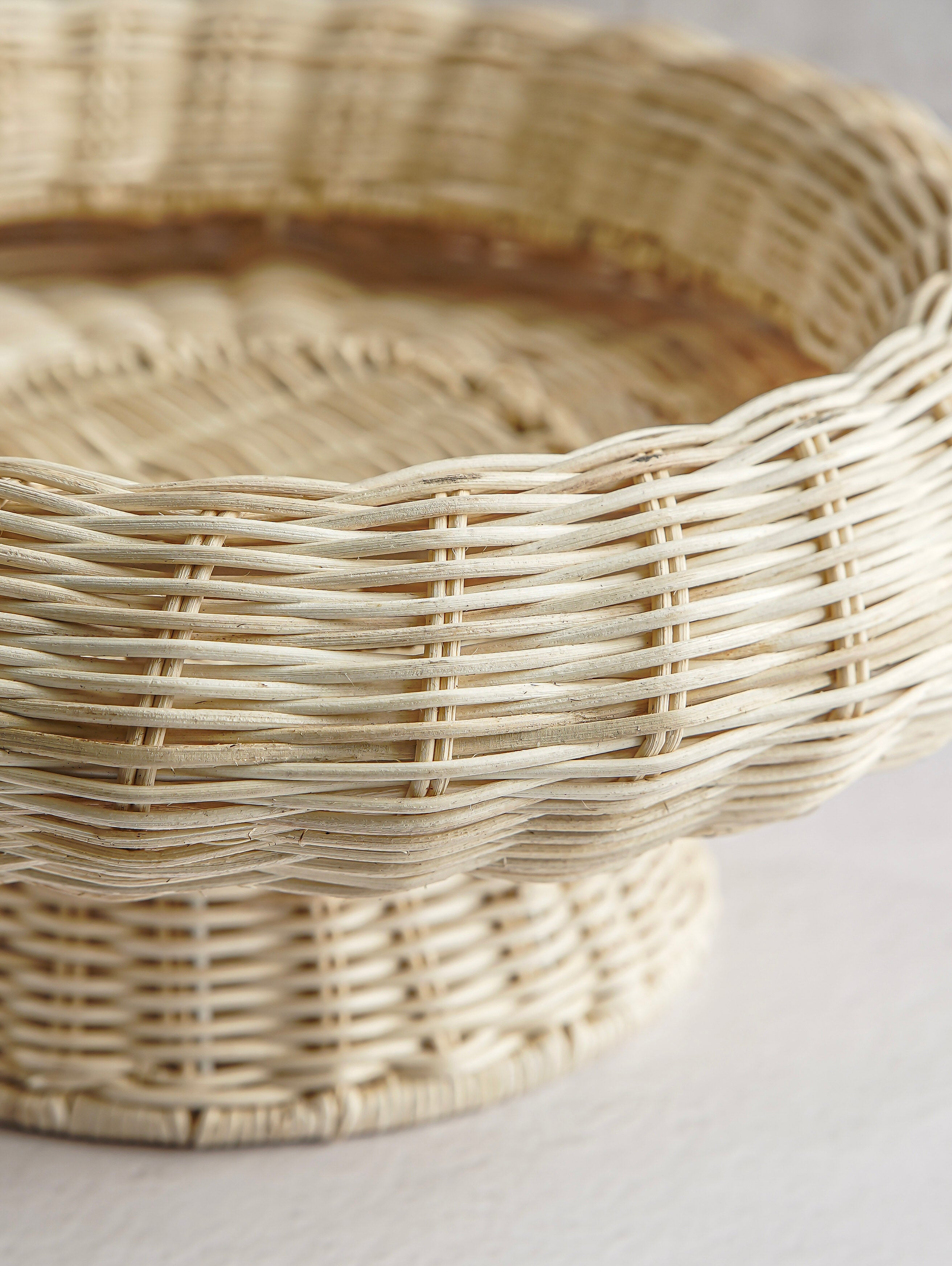 Ester Hand-Woven Rattan Pedestal