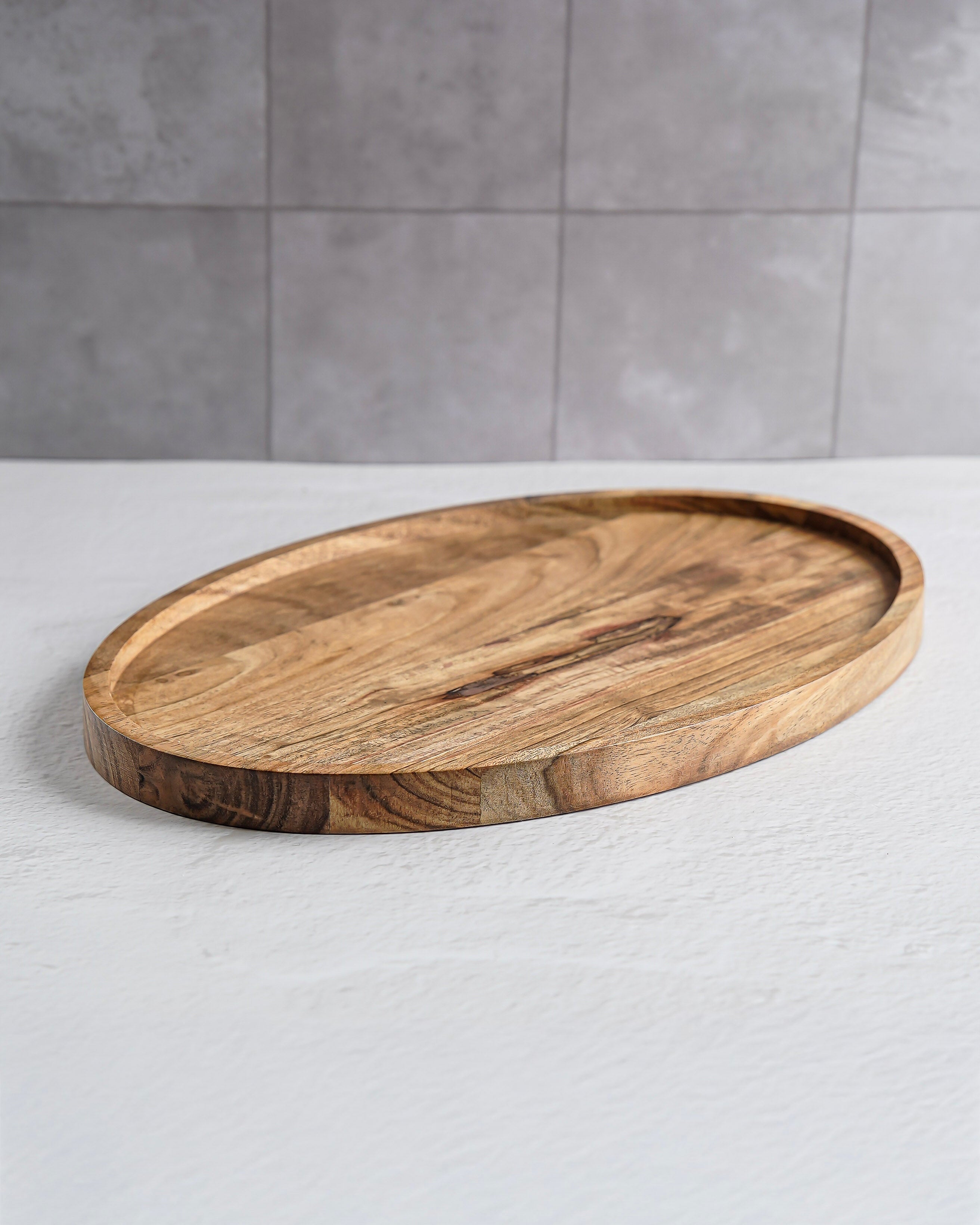 Oval Acacia Wood Tray