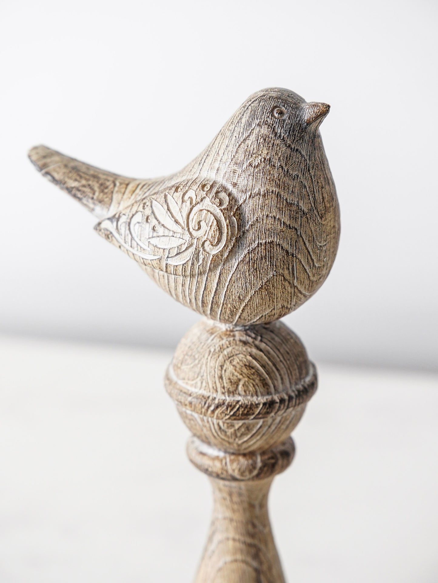 Resin Bird on Pedestal Set
