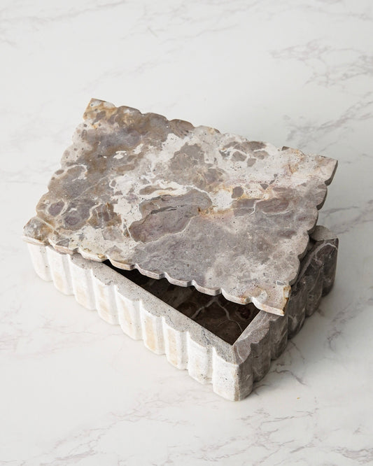Scalloped Marble Box