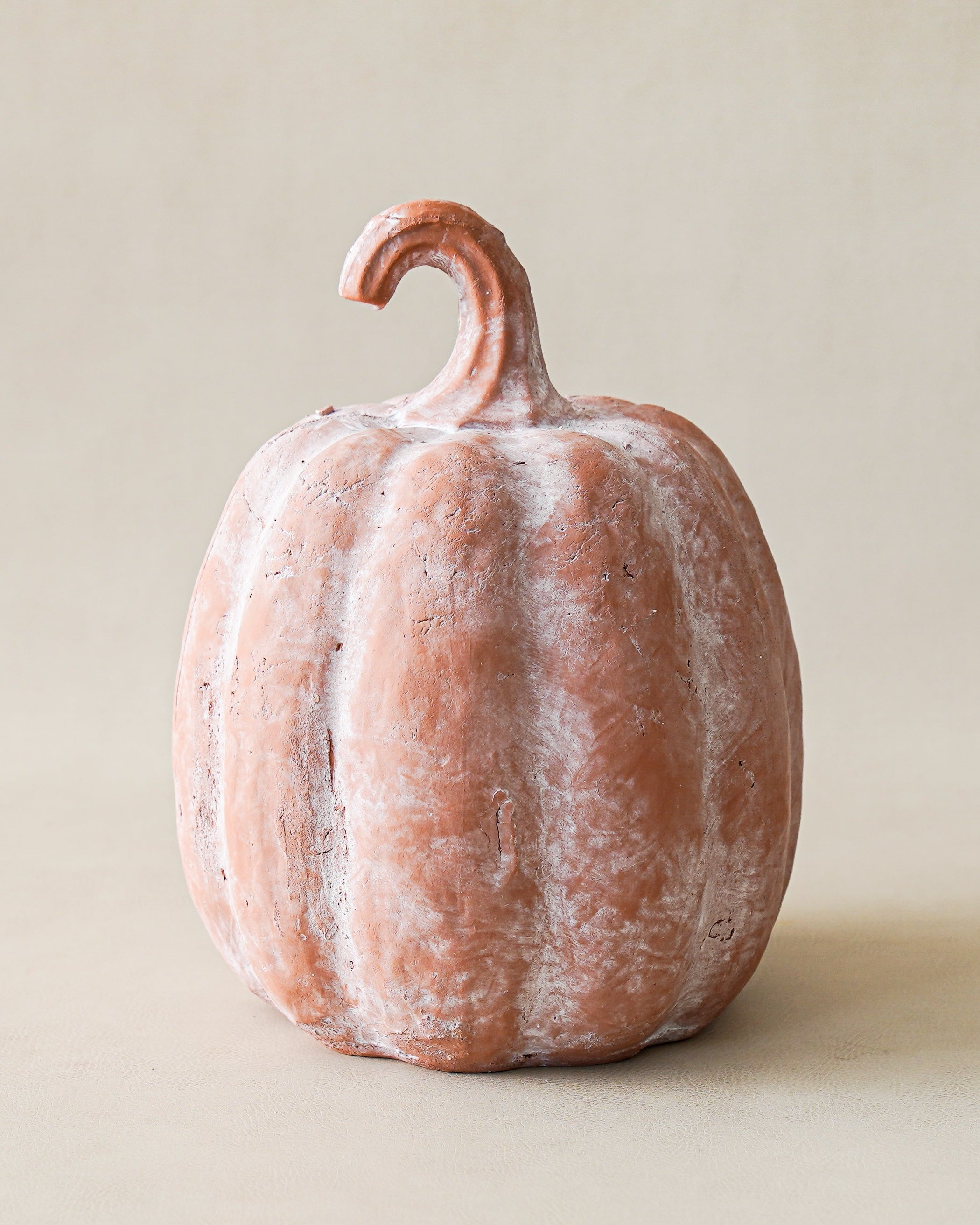 Whitewashed Terracotta Pumpkin