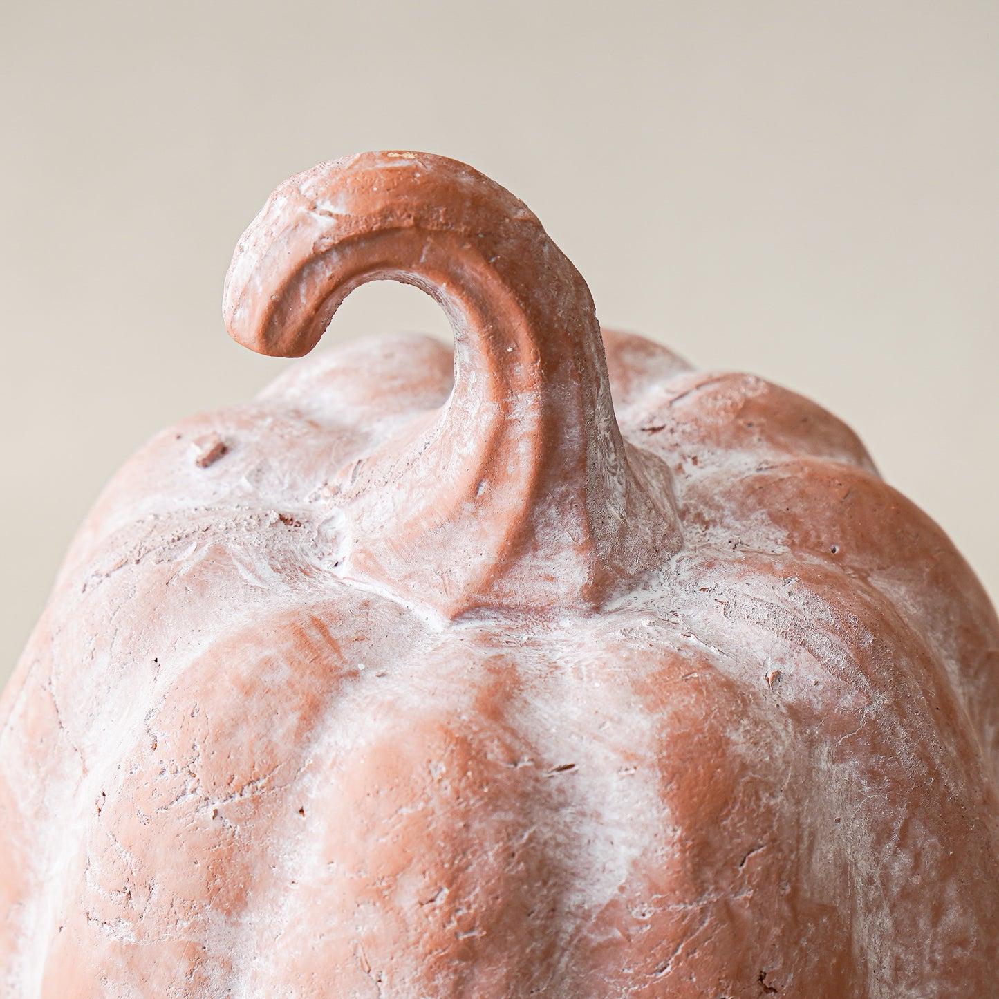 Whitewashed Terracotta Pumpkin