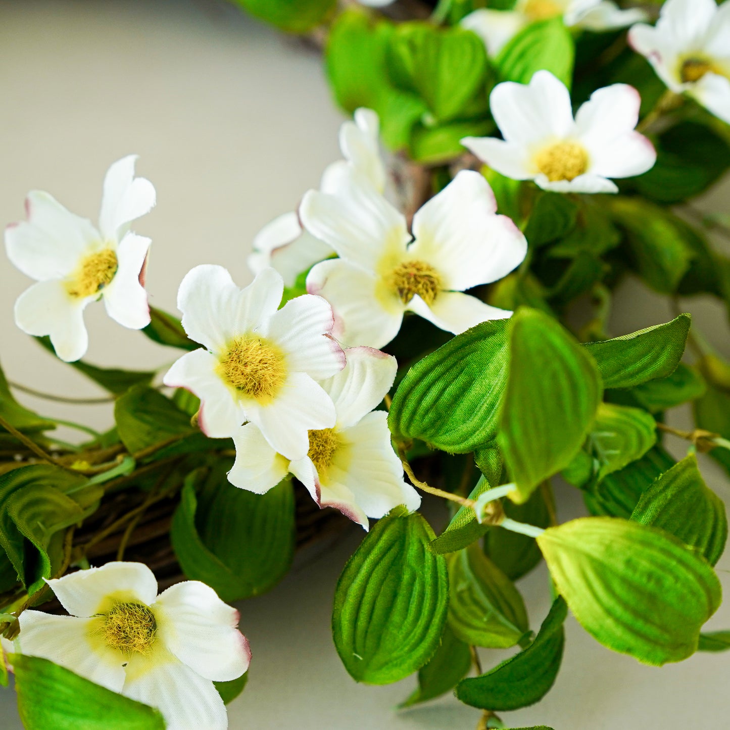 Faux Dogwood Wreath