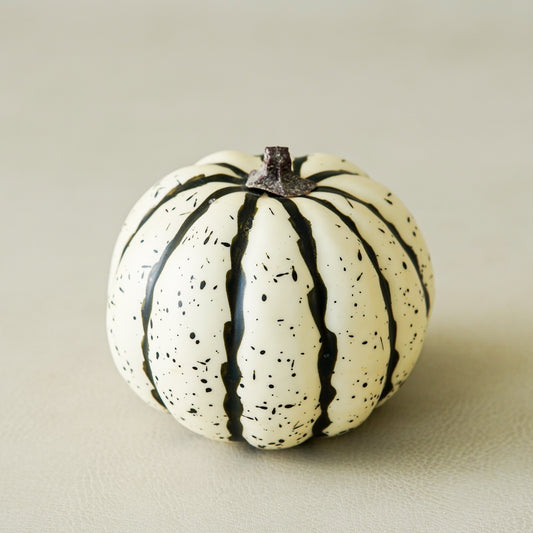 Striped Faux Pumpkin | Neutral Fall Decor