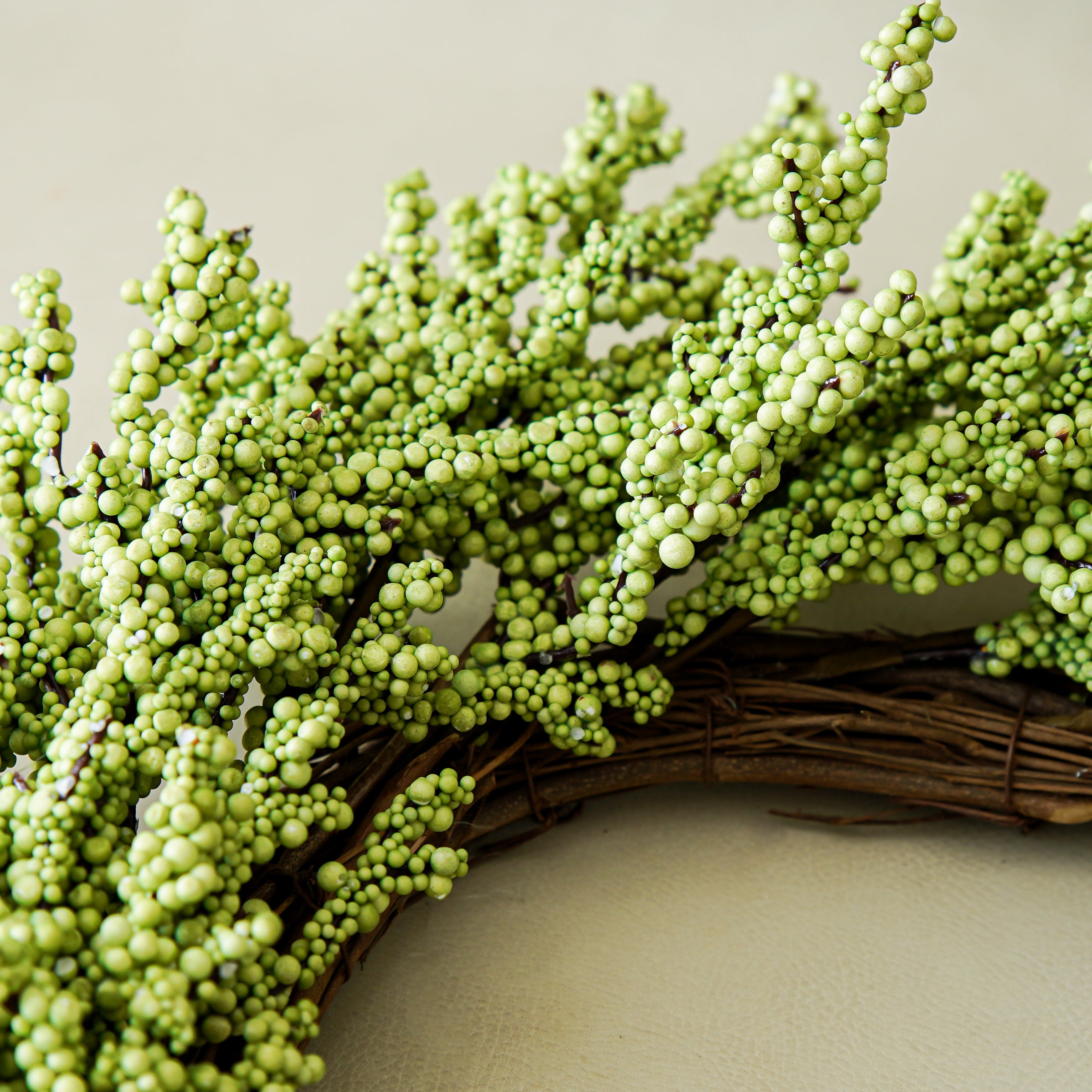 Green Mini Berries Wreath