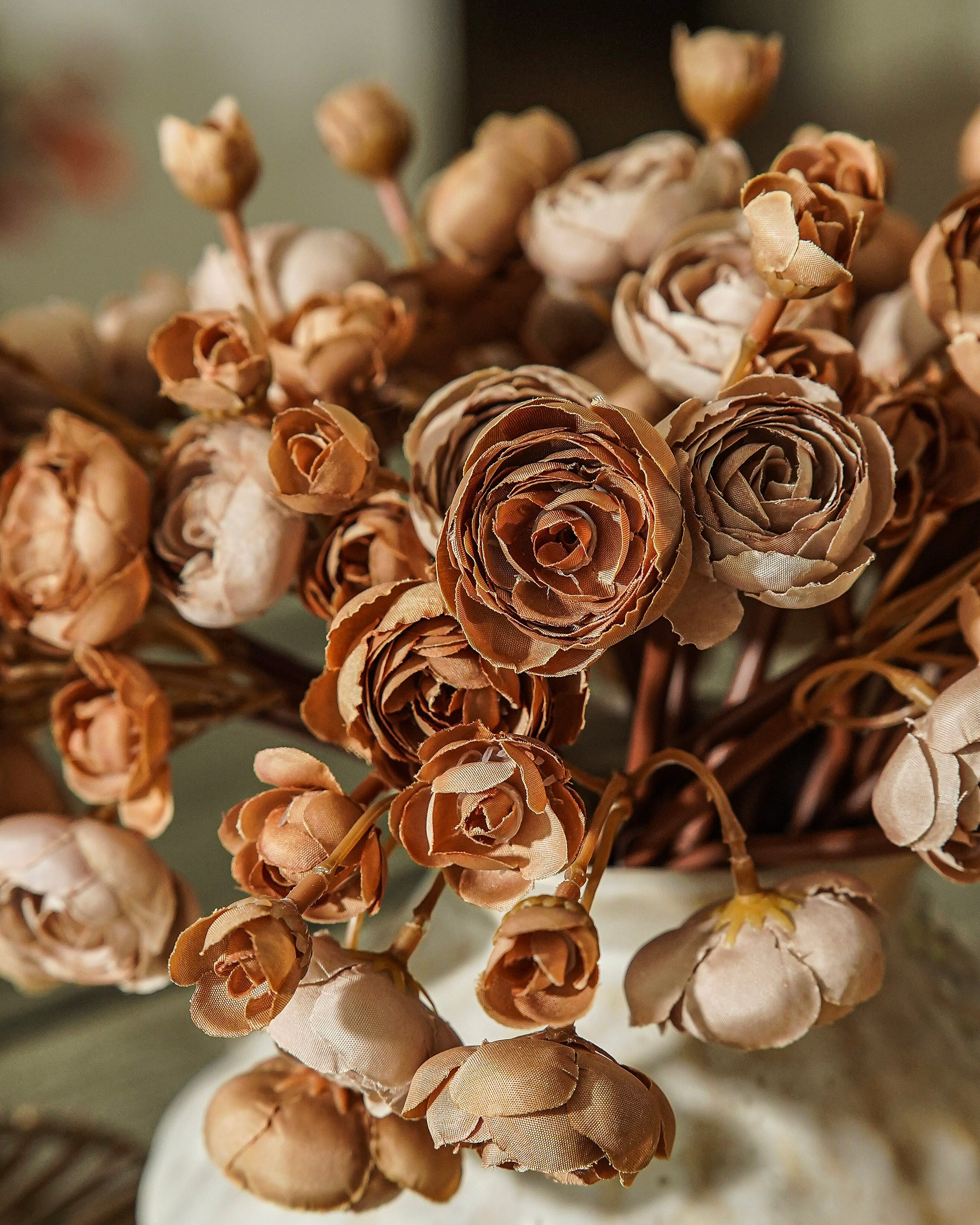 Warm Taupe Ranunculus Bunch
