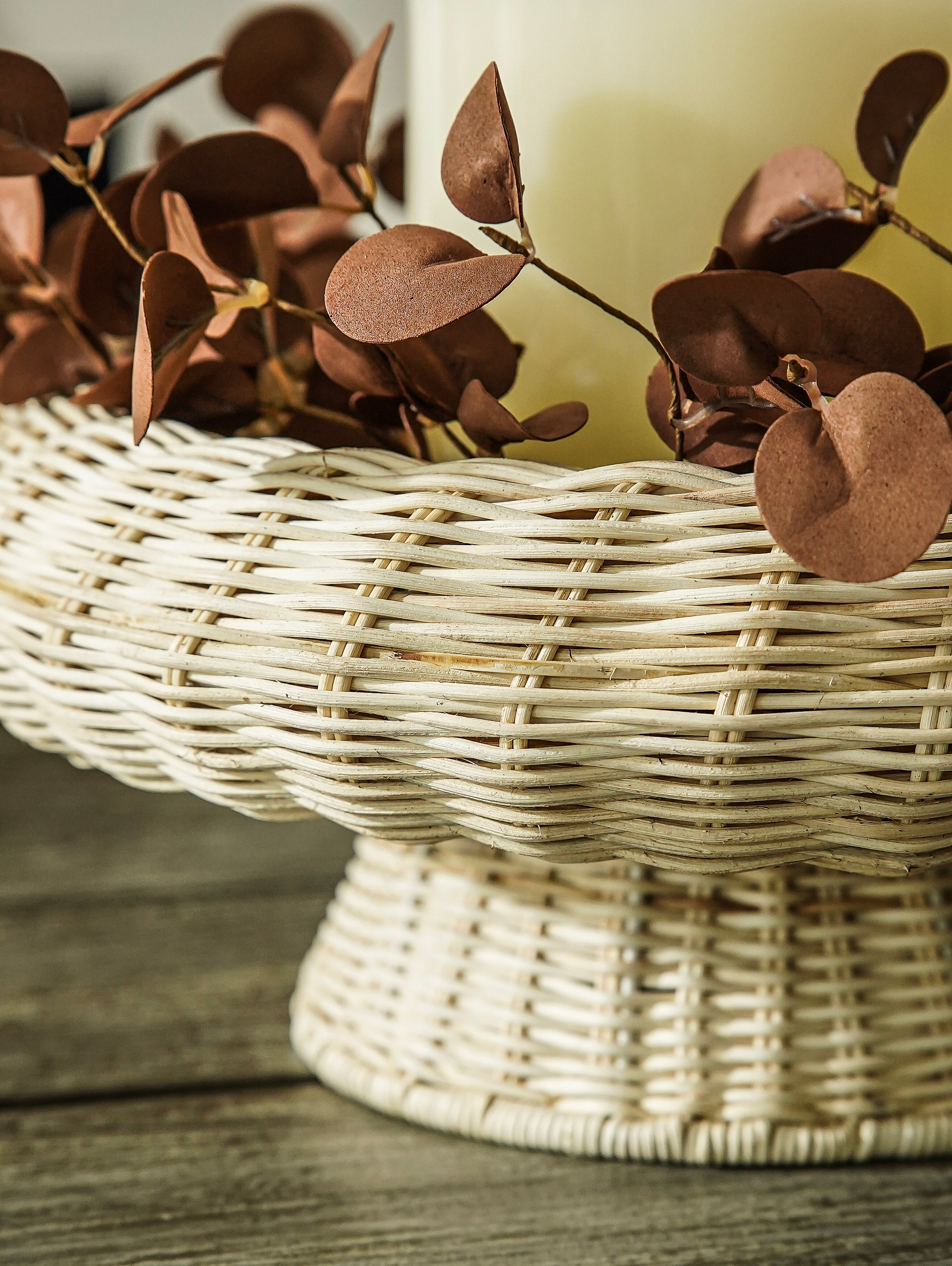 Ester Hand-Woven Rattan Pedestal