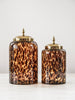 Amber Tortoise Glass Canister