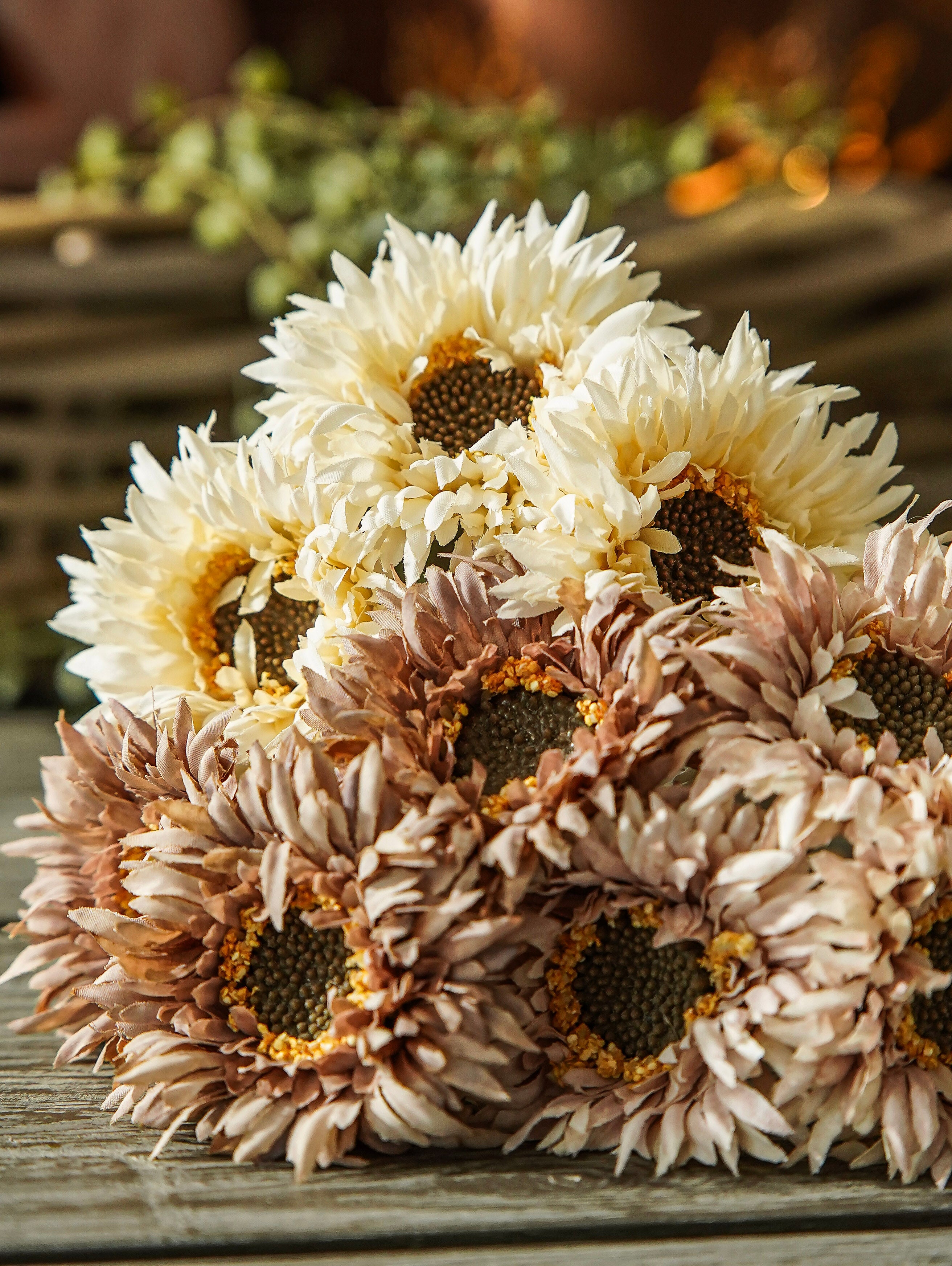 Muted Mauve Fall Daisy Bunch
